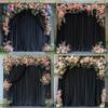 10ftx50ft Black Wrinkle-Free Backdrop Curtain Drapes, 10 Panels Thick 5ftx10f Black Polyester Background Curtains Backdrop Decorations for Party view 2