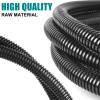 1/4 Inch Wire Loom Split Tubing - 30 ft Cord Protector Electric Wires Covers, Automotive Wire Flexible Conduit, Plastic Wire Cover with Cable Zip Tie (1/4"-30ft) view 3