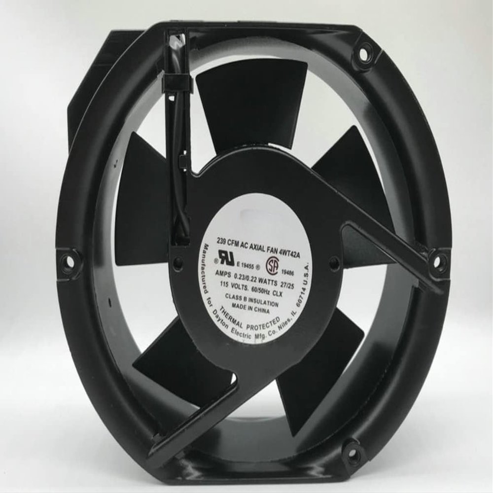 Cooling Fan 115V 172mm Cooling Fan, 239 CFM AC AXIAL Cooling Fan 4WT42A 115V 0.23/0.22A 17215051mm 2-Wire
