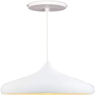 SteFik Modern Metal Hanging Lamp Simple Black and White Lampshade Compatible with Dining Room Bedside Pendant Light Aisle Balcony Decoration Chandelier Industrial Style Pendant Lamp,Pendant