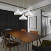 SteFik Modern Metal Hanging Lamp Simple Black and White Lampshade Compatible with Dining Room Bedside Pendant Light Aisle Balcony Decoration Chandelier Industrial Style Pendant Lamp,Pendant view 2