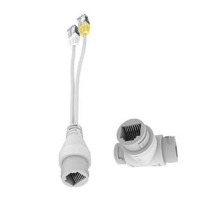 MOUDOAUER 2 Pack RJ45 POE Splitter Dual Ways Adapter Socket Hub for Security Camera Install TV Box