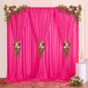 10ftx40ft Fuchsia Wrinkle-Free Backdrop Drapes Curtains, Fuchsia Polyester Background Decorations for Wedding Home Party Supplies view 4