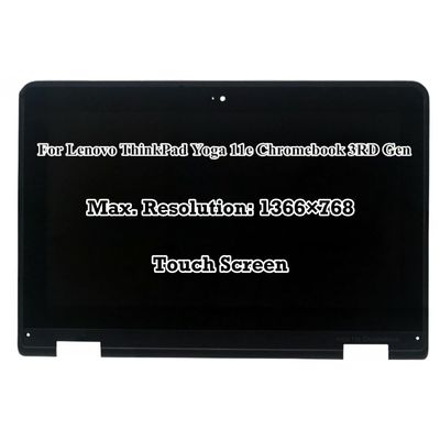 11.6" Replacement for Lenovo Thinkpad Yoga 11e Chromebook 3rd Gen LCD HD 1366768 Touch Screen Assembly