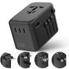120W International Travel Adapter, 4USB-C & 1USB-A Worldwide Power Adapter, GaN Fast Charger with UK EU AU US Plugs, All-in-One International Converter for Tablets Phones view 1