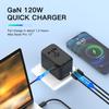 120W International Travel Adapter, 4USB-C & 1USB-A Worldwide Power Adapter, GaN Fast Charger with UK EU AU US Plugs, All-in-One International Converter for Tablets Phones view 2