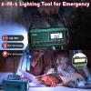 Emergency NOAA Weather Alert Radio with Solar & Hand Crank USB-C Charging Portable AM/FM Radio 3W Flashlight, Reading Lamp, Cell Phone Charger, SOS for Hurricane, Storm, Camping Emergencies view 3