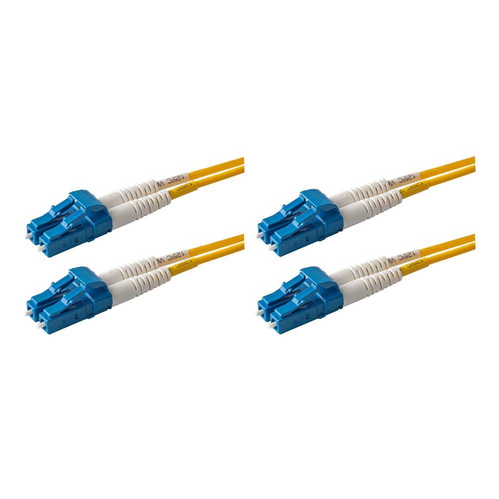 SpeedyFiberTX 2-Pack 200 Meter LC to LC Fiber Patch Cable, Corning SMF-28 Singlemode 9/125um Ultra Optical Fiber, OS1/OS2 Compatible, Duplex Yellow Riser OFNR Cable Jacket