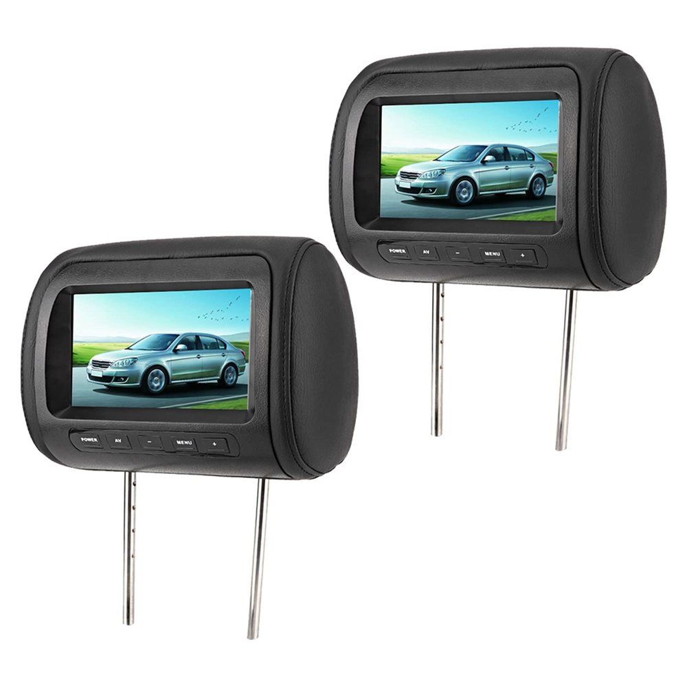 car tv for Back seat, 2pcs 7 in Control Headrest LCD Video Monitor MP5 Display Black DVD Player for Car,Car Tvs for Back for Seat 2 Set,Car Tv Headrest Monitor,Tv