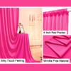 10ftx20ft Fuchsia Wrinkle-Free Backdrop Drapes Curtains, Fuchsia Polyester Background Decorations for Wedding Home Party Supplies view 2