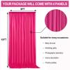 10ftx20ft Fuchsia Wrinkle-Free Backdrop Drapes Curtains, Fuchsia Polyester Background Decorations for Wedding Home Party Supplies view 4