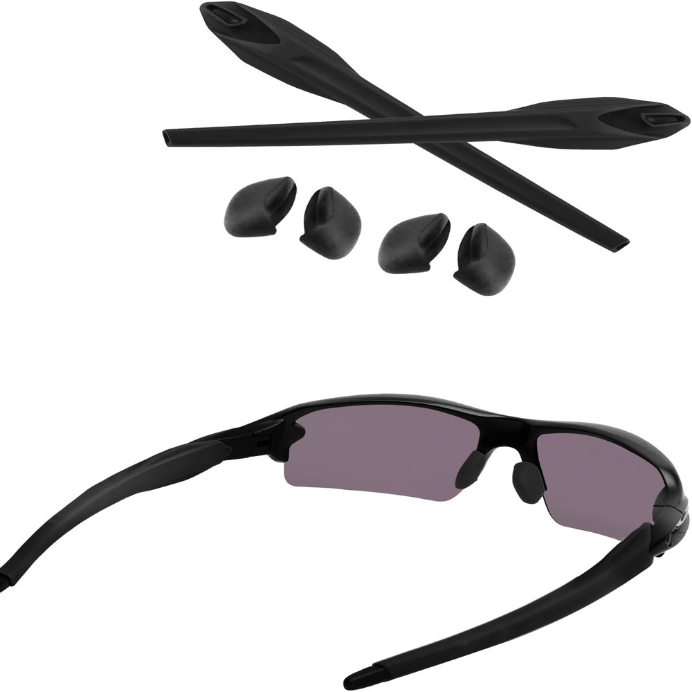 Bowyer 1 Pair Replacement Rubber Kits Compatible with Oakley Flak 2.0/Flak 2.0 XL Sunglass- Black