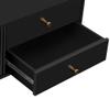 Modern TV Stand for 65+ Inch TV, High Gloss Entertainment Center TV Cabinet,Entertainment Center TV Media Console Table with Storage,TV Console Cabinet Furniture for Living Room (Black + MDF-LL658) view 4