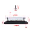 Frianchlly 10 Terminal Bus Bar Kit with Cover Ground Distribution for Automotive and Marine, Bus Bar 2 Studs 10 Screw Terminals, Max 48V 150A (Red & Black) 2PCS view 4