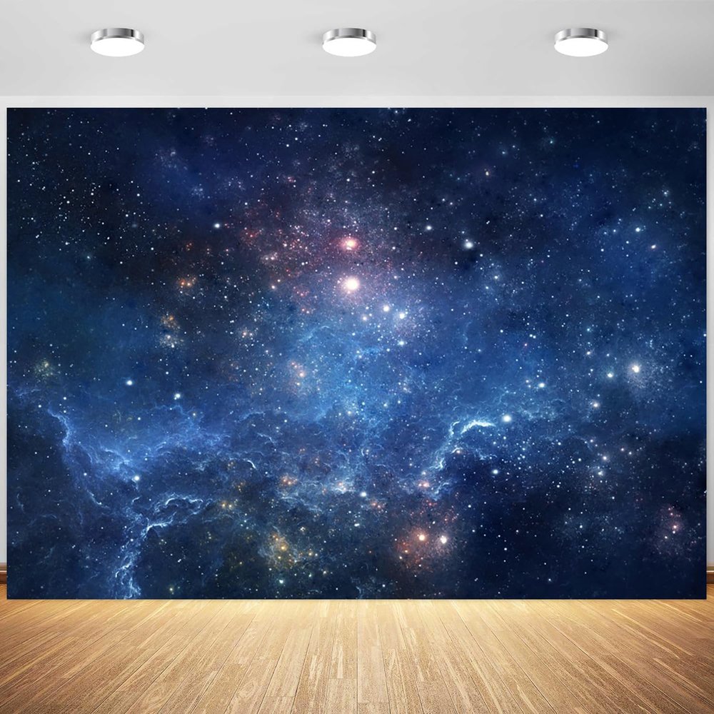12x8ft Space Backdrop Fantastic Nebula Galaxy Starry Photography Background Universe Theme Kids Birthday Party Banner Decorations Video Wallpaper Photo Booth Props