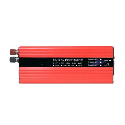 SPABOY 2000W car Inverter 12V24V to 220V Converter 5A Dual USB Output Port (Color : 12V 2000WUSB)