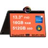 SAMSUNG Galaxy Book3 360 2-in-1 Laptop 13.3" FHD AMOLED Touchscreen HDR500 120% DCI-P3 Intel 12-Core i7-1360P Processor 16GB RAM 512GB SSD Backlit Fingerprint Thunderbolt4 FHD Camera Win11 Gray view 1
