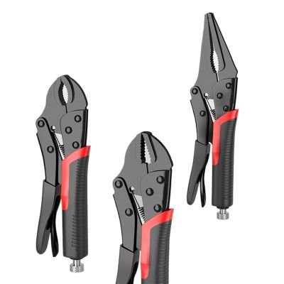 DEMCAY Strong Pliers Multifunction Clamp Tool Universal Pressure Pliers Industrial-grade Manual Fixed Universal Pliers (Color : 10inch Round nose)