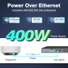 SODOLA 24 Port PoE Gigabit Managed Switch 400W,24 GE PoE Port,2 GE Uplinks, IEEE802.3af/at, 19 inch RackMount, Static Link Aggregation/QoS/VLAN/IGMP Managed Network PoE Switch view 3