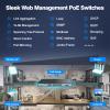 SODOLA 24 Port PoE Gigabit Managed Switch 400W,24 GE PoE Port,2 GE Uplinks, IEEE802.3af/at, 19 inch RackMount, Static Link Aggregation/QoS/VLAN/IGMP Managed Network PoE Switch view 4