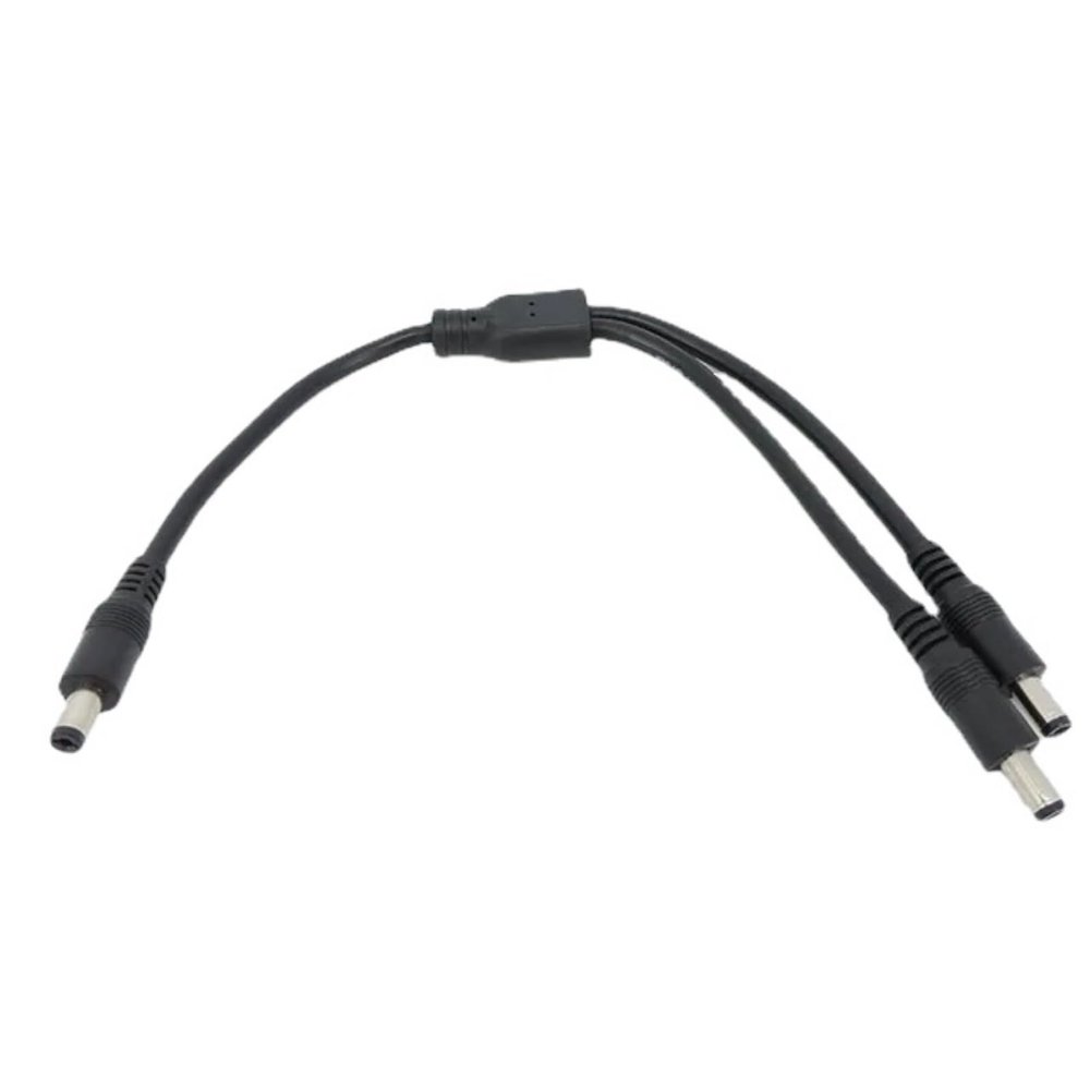 YSJJZRL 30cm DC Power 1 Male/Female to 2 Male/Female 5.5mm x 2.1mm DC Power Supply Splitter Cable Cord Y Splitter (5.5x2.1 Male to 2 Male)