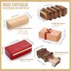 Hanaive 5 Pack Christmas Wooden Puzzle Box Brain Teaser Gift, Elegant Style view 2
