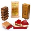 Hanaive 5 Pack Christmas Wooden Puzzle Box Brain Teaser Gift, Retro Style view 1