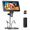 TOMLOV DM9 Max Digital Microscope: 20MP 10.1" 1500X HD IPS HDMI Coin Microscope Magnifier for Error Coins with Screen, LCD Soldering Microscopes for Adults, 10 LED Lights, PC/TV Compatible, 64GB view 1