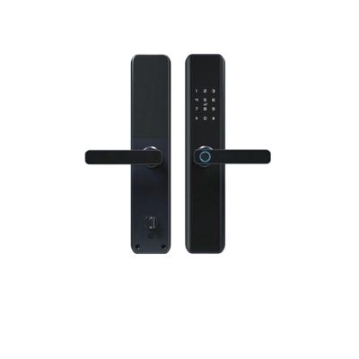 MiJob Tuya APP Smart Door Lock Fingerprint IC Cards Password Key WiFi Locks with Touchscreen Keypad Entry Smart Door Locker (Color : Tuya Black, Size : 30X388(6068))