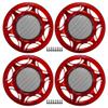 ACROPIX 8" Car Speaker Grills Cover Mesh Round 8 Inch Audio Speaker Subwoofer Guard Protector Case with Mounting Screws Iron Red - Pack of 4 view 1