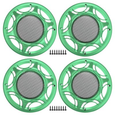 ACROPIX Universal 8" Car Speaker Grills Cover Mesh Round 8 Inch Audio Speaker Subwoofer Guard Protector Case with Mounting Screws Iron Green - Pack of 4