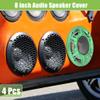 ACROPIX Universal 8" Car Speaker Grills Cover Mesh Round 8 Inch Audio Speaker Subwoofer Guard Protector Case with Mounting Screws Iron Green - Pack of 4 view 2