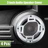 ACROPIX 3" Car Speaker Grills Cover Mesh Round 3 Inch Audio Speaker Subwoofer Guard Protector Case with Mounting Screws Iron Silver Tone Black - Pack of 4 view 2