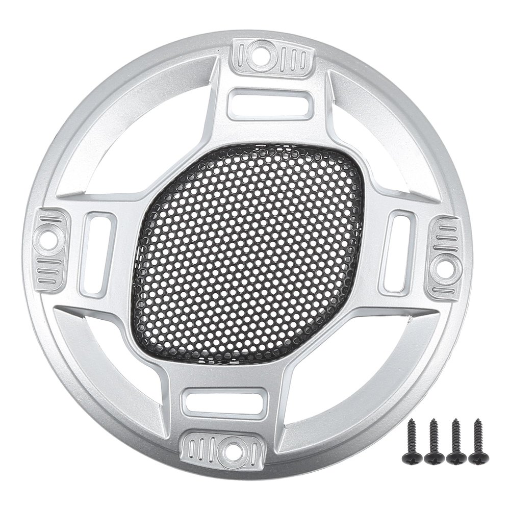 ACROPIX 3" Car Speaker Grills Cover Mesh Round 3 Inch Audio Speaker Subwoofer Guard Protector Case with Mounting Screws Iron Silver Tone Black - Pack of 1