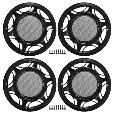 ACROPIX 8" Car Speaker Grills Cover Mesh Round 8 Inch Audio Speaker Subwoofer Guard Protector Case with Mounting Screws Iron Black - Pack of 4