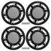 ACROPIX 8" Car Speaker Grills Cover Mesh Round 8 Inch Audio Speaker Subwoofer Guard Protector Case with Mounting Screws Iron Black - Pack of 4 view 1