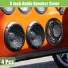 ACROPIX 8" Car Speaker Grills Cover Mesh Round 8 Inch Audio Speaker Subwoofer Guard Protector Case with Mounting Screws Iron Black - Pack of 4 view 2