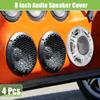 ACROPIX 8" Car Speaker Grills Cover Mesh Round 8 Inch Audio Speaker Subwoofer Guard Protector Case with Mounting Screws Iron Silver Tone - Pack of 4 view 2