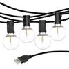 NOCTURNL USB Powered LED Camping Lights, G40 Globe Plastic Shatterproof Bulbs, 1W LED Warm White Lights, Waterproof String Lights for Tent, RV, Van, Glamping, Backyard, Porch (25 Feet) view 1