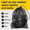 NOCTURNL USB Powered LED Camping Lights, G40 Globe Plastic Shatterproof Bulbs, 1W LED Warm White Lights, Waterproof String Lights for Tent, RV, Van, Glamping, Backyard, Porch (25 Feet) view 3