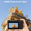 Acuvar 4K 64MP Digital Camera for Photography, Vlogging Camera for YouTube with 3.0 180 Flip Screen, 18X Digital Zoom (Deluxe Kit, Black) view 2