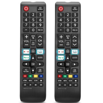 [ 2 Pack] N59-01315A Remote Control Replacement for Samsung-Smart-TV-Remote All Samsung LED QLED LCD 6/7/8/9 Series 4K UHD HDTV HDR Flat Curved Smart TV, with Netflix, Prime Video and Hulu Button