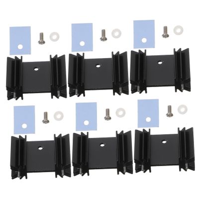 To-220 Aluminum Heat Sink Insulator Mounting Kits Heat Dissipation Easy Install Random Color