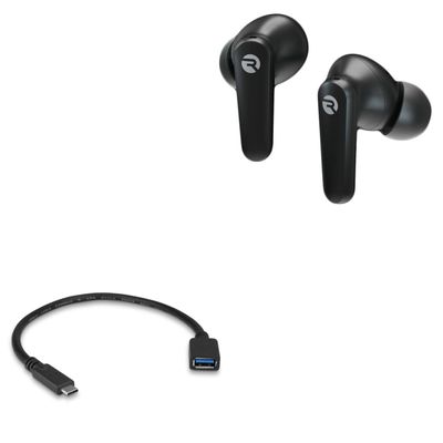 BoxWave Cable Compatible with Raycon Work Earbuds Classic - USB Expansion Adapter, Add USB Connected Hardware to Your Phone