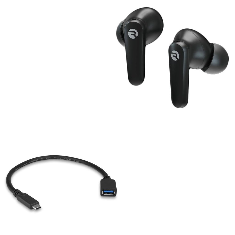 BoxWave Cable Compatible with Raycon Work Earbuds Classic - USB Expansion Adapter, Add USB Connected Hardware to Your Phone