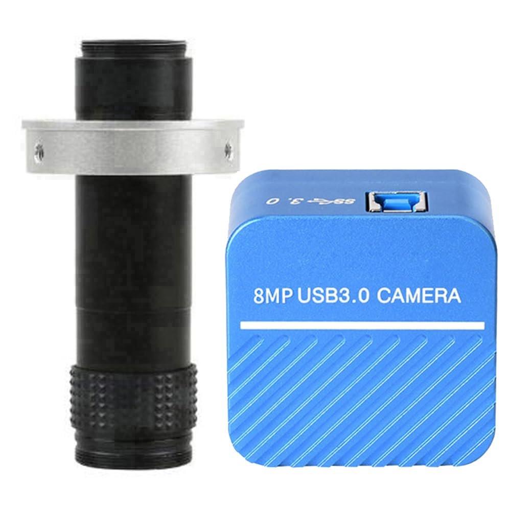 8MP 4K USB 3.0 Microscope Camera UVC Measurement Electronic Digital Microscope & 120X C-Mount Lens