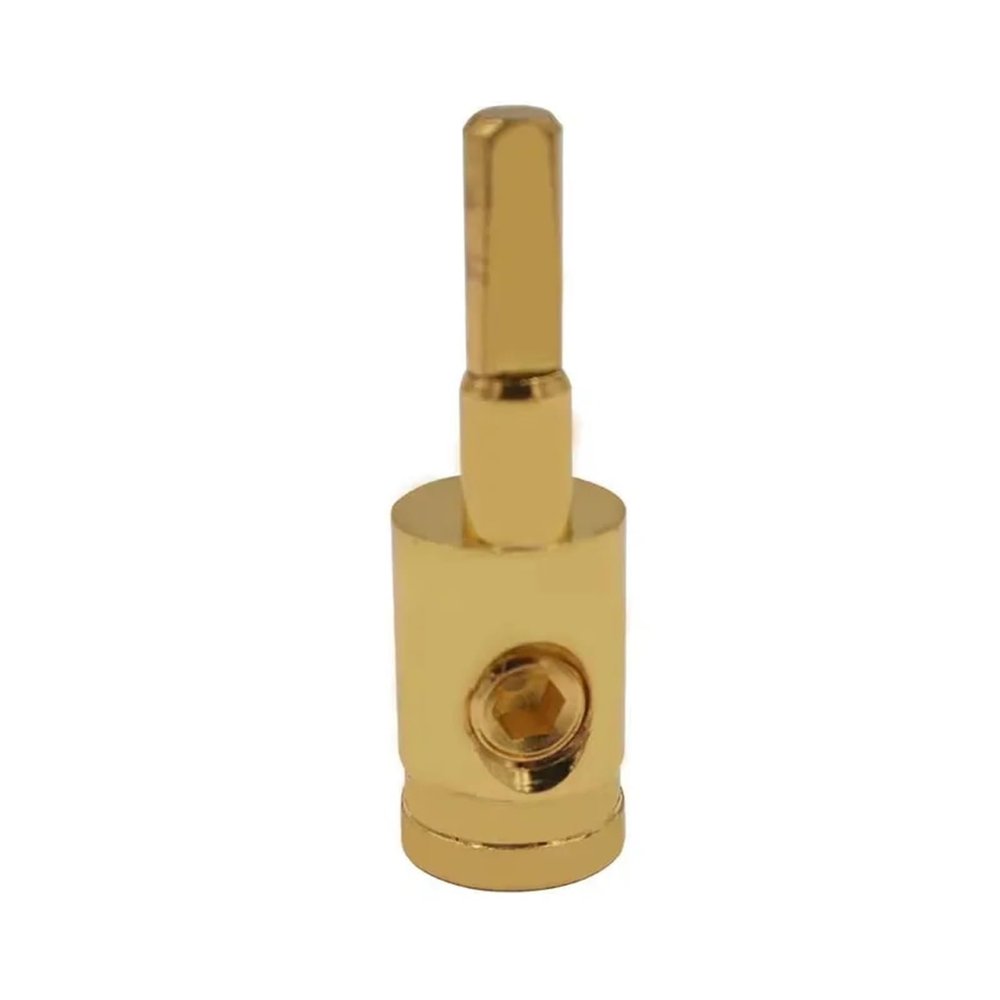 1 Pack Car Audio Terminal Block Amplifier Amplifier High Power Power Terminal Block Pure Copper Connector (Size : 4GA brass gold plate)