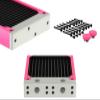 PrimoChill 480SL (30mm) EXIMO Modular Radiator, White POM, 4x120mm, Quad Fan (R-SL-W48) Available in 20+ Colors, Assembled in USA and Custom Watercooling Loop Ready - UV Pink view 4