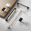 NALsa Gold Black Chrome Kitchen Handle Zinc Alloy Cabinet Knobs and Handles Drawer Pulls Furniture Handle Door Hardware 1Pcs (Color : White Chrome 192mm) view 3