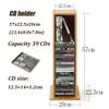 ZHWFDC Record Holder CD Storage Rack PS4 Game Disc Finishing Rack,Wooden CD Rack Display Shelf Stand,CD Storage Organizer Rack(Size:57x22.5x20cm/22.4x8.8x7.8in) view 2